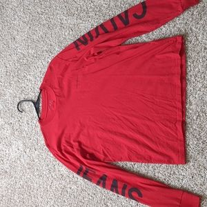Calvin Klien Jeans red long sleeve shirt